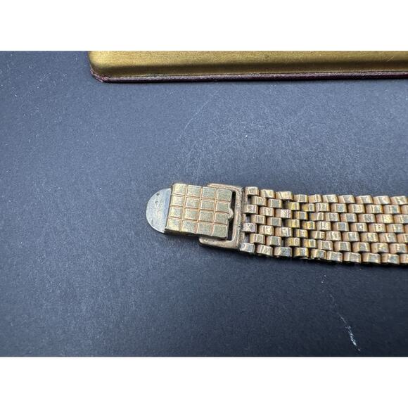 Vtg Bancor Hidden Watch 10K Rolled Gold Plate Back 12K Gold Filled Band w/ Box - Picture 4 of 14